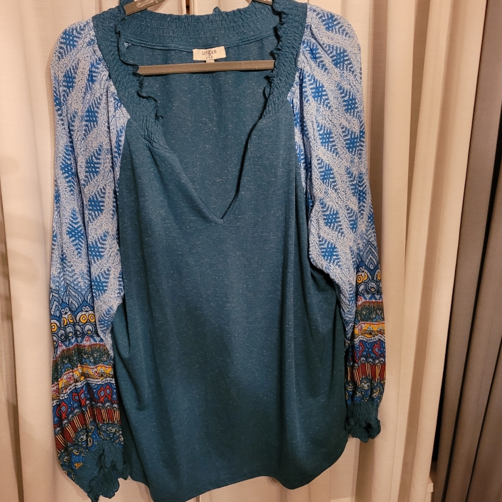 Umgee Oversized Bohemian Top - Size L